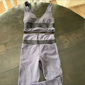 Fabletics Demi Lovato set.  Top is XXS Bottoms XS